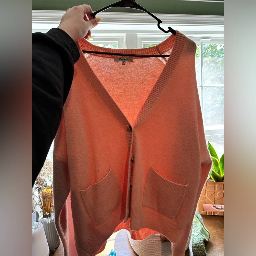 Baby pink cardigan from Madewell